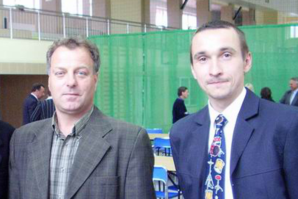 Nauczyciele wychowania fizycznego z Narola: Roman Cichowski i Maciej Patauch 